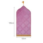 CALANDIS® Prayer Rug Soft Turkish Portable Muslim Prayer Mat for Adults Men Women Kids Violet | 1 Prayer Rug - Image 3