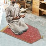 Creations Islamic Muslim Prayer Rug Flannel Carpet Soft 25.5x45inch for Kids Men Women Style BHome & Garden|Rugs & Carpets|Door Mats & Floor Mats - Image 6