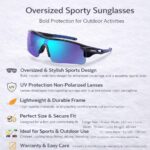 Dervin Non Polarized Oversized Sports Sunglasses for Men Women, Outdoor Cricket Cycling Hiking Fishing Sunglasses - Image 8