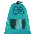 Kuber Industries Shoe Bags Pouches|Shoe Cover for Traveling|Non Woven Drawstring Bag|Shoe Bag for Shoes, Slipper, Heels|Transparent Window|Pack of 6 (Sky Blue) - Image 6