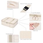 7 Pcs Set Packing Cubes Traveling Luggage Organizers Pack Bags for 24in Suitcase Travel Accessories (Beige, 7 Pcs) - Image 5