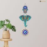 Artvibes Designer Elephant Wooden Wall Hanging For Luck Properity For Home Decoration | Livingroom | Spiritual Decor Items | Wall Illustrations | Ethnic Wall Decor | Wall Art Print (WH_8506N) - Image 3