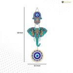 Artvibes Designer Elephant Wooden Wall Hanging For Luck Properity For Home Decoration | Livingroom | Spiritual Decor Items | Wall Illustrations | Ethnic Wall Decor | Wall Art Print (WH_8506N) - Image 6
