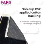 FAF Jannat Premium Customized Black Janamaz Prayer Mat with Embroidered Name | Soft Velvet Musalla for Salah, Namaz & Ramadan | Personalized Muslim Prayer Rug for Hajj, Umrah & Nikah - Image 6
