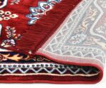 DIOS Traditional Persian Area Rug, Fringed Border, Vintage Pattern, Vira Aasan, Prayer Mat for Pooja Room, Soft Velvet Material Meditation Prayer Mat Size 20 X 20 Inch, Pack of 1 (1, Maroon) - Image 4