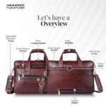 HAMMONDS FLYCATCHER Genuine Leather Office Bag for Men, 15.6 Inch Messenger Laptop Bag for Men with Adjustable Strap & Multiple Compartments, 1 Year Warranty - Office, Travel, Daily Use - Image 4