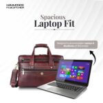 HAMMONDS FLYCATCHER Genuine Leather Office Bag for Men, 15.6 Inch Messenger Laptop Bag for Men with Adjustable Strap & Multiple Compartments, 1 Year Warranty - Office, Travel, Daily Use - Image 5