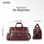 HAMMONDS FLYCATCHER Genuine Leather Office Bag for Men, 15.6 Inch Messenger Laptop Bag for Men with Adjustable Strap & Multiple Compartments, 1 Year Warranty - Office, Travel, Daily Use - Image 7