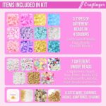 Craftinger Multi Beads for Jewellery Making Kit, Colorful Beads Set for Kids DIY Craft Bracelet Necklace Making, Activity Games for Girls Age 6-12 Years Old - Image 4