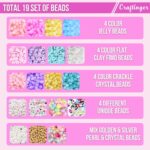 Craftinger Multi Beads for Jewellery Making Kit, Colorful Beads Set for Kids DIY Craft Bracelet Necklace Making, Activity Games for Girls Age 6-12 Years Old - Image 6