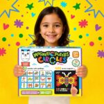 PLAY PANDA Magnetic Puzzle Set for Kids, Big Circles with 400 Magnetic Shapes with Magnetic Board,100 Puzzle Book & 200 Puzzle Patterns, Display Stand and Storage Tray Indoor Educational Toy - Image 5