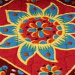 Kuber Industries Velvet Aasan Mat | Meditation Carpet Mat | Small Multicolor Pack of 2 - Image 5