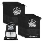 Billebon Shoe Bag for Travel Bag for Man & Women Shoe Cover for Storage at Home Gym Reusable Travelling Accessories Organizer Pouch Travel Essentials Footwear Bags for Travelling Men -Pack of 6, Black - Image 8