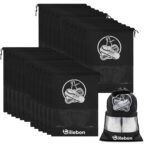 Billebon Shoe Bag for Travel Bag for Man & Women Shoe Cover for Storage at Home Gym Reusable Travelling Accessories Organizer Pouch Travel Essentials Footwear Bags for Travelling Men -Pack of 6, Black - Image 9