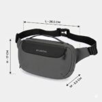 Wildhorn Crossbody Sling Bag for Men | Compact Waist & Chest Bag | Water-Resistant Travel Fanny Pack with Adjustable Strap for Daily Use, Hiking & Outdoor Activities. (Grey) - Image 3