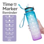 Unbreakable 1300ml Water Bottle with Motivational Time Marker - Multicolor Sipper Bottle for Adults, Ideal for Gym and Office Kitchen Drinking Kids and Adults (Pack of 1) - Image 3
