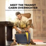 MOKOBARA Polycarbonate The Transit Cabin Overnighter Luggage 58Cms Cabin Size Poly-Carbonate Hard Sided 8 Hinomoto Wheels Suitcase Trolley (We Meet Again Sunray 2.0, Blue) - Image 3
