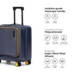 MOKOBARA Polycarbonate The Transit Cabin Overnighter Luggage 58Cms Cabin Size Poly-Carbonate Hard Sided 8 Hinomoto Wheels Suitcase Trolley (We Meet Again Sunray 2.0, Blue) - Image 5