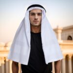 Jmkcoz Arab Shemagh Tactical Desert Keffiyeh Head Scarf Arabic Turban Neck Headwear Wrap Arab Muslim Costume for Men Women - Image 7