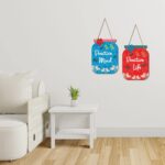 Artvibes Positive Mind Decorative Wall Hanging Wooden Art | Quotes Decor Item | Wall Illustrations | Office Decor | Wall Art Print | Inspirational Quotes | Gift Items (WH_6812N), Set of 2 - Image 3