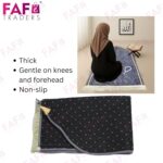 FAF Jannat Premium Customized Grey Janamaz Prayer Mat with Embroidered Name | Soft Velvet Musalla for Salah, Namaz & Ramadan | Personalized Muslim Prayer Rug for Hajj, Umrah & Nikah - Image 7