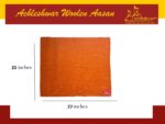 Achleshwar Woolen Pooja Asana | Handcrafted Meditation & Prayer Mat | Soft, Comfortable & Insulated from Ground | Orange | 23x27 Inch - Image 4