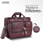 HAMMONDS FLYCATCHER Genuine Leather Office Bag for Men, Premium 15.6 Inch Laptop Bag for Men, Multi Compartments & Adjustable Strap, Ideal for Office, Travel, Daily Use - 1 Year Warranty - Image 3