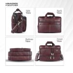 HAMMONDS FLYCATCHER Genuine Leather Office Bag for Men, Premium 15.6 Inch Laptop Bag for Men, Multi Compartments & Adjustable Strap, Ideal for Office, Travel, Daily Use - 1 Year Warranty - Image 6