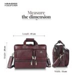 HAMMONDS FLYCATCHER Genuine Leather Office Bag for Men, Premium 15.6 Inch Laptop Bag for Men, Multi Compartments & Adjustable Strap, Ideal for Office, Travel, Daily Use - 1 Year Warranty - Image 8