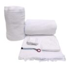 Islamic Men's Ihram Set for Hajj Umrah 100% Cotton umrah Towel with Belt Kufi and Tawaf Beads for Muslim Men 43X86 inch (110 x 220 cm) - Image 4