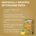 Lemon Refreshing Wet Wipes for Face & Hand – Individually Wrapped | Soft Facial Wipes for Men & Women | Wet Wipes for Face Cleaning & Daily Use | Wipes (50 Count) - Image 6