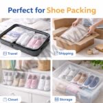 Shoe Storage Bags Frosted Zipper – Reusable Travel Shoe Organizer Bags, Waterproof & Durable Shoe Covers for Packing, Closet & Luggage (30.5 x 35.5 CM) (5) - Image 6