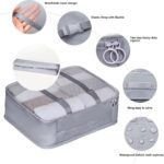 7 in 1 Travel Packing Cubes Set, Waterproof Nylon Luggage Organizer with Laundry Bag, Shoe Bag and Makeup/Toiletry Bags, Lightweight Space Saving Travel Organizers for Clothes (Grey) - Image 3