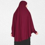 Women’s Instant Muslim Hijab with Cap | Ready to Wear Full Coverage Islamic Headscarf | Stretchable & Comfortable Hijab for Women & Girls | Maroon - Image 5
