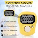Tally Counter Combo Pack 3 Digital Finger Tally Counter + 1 Wooden Jaap Counter | Mala Jaap,Tasbeeh, Misbaha Counter | Finger Click Counter for Pooja,Meditation & Mantra Chanting(Multi-Color) - Image 4