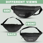 Storite 2 Pk Chest Bag for Men & Women,Crossbody Waist Pouch with 3 Zippered Compartments & Adjustable Strap,Multipurpose Fanny Pack for Travel, Festivals, Hiking, Cycling - Image 6