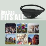 Storite 2 Pk Chest Bag for Men & Women,Crossbody Waist Pouch with 3 Zippered Compartments & Adjustable Strap,Multipurpose Fanny Pack for Travel, Festivals, Hiking, Cycling - Image 8