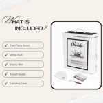 Modefa Islamic Men's Ihram Towel Set for Hajj Umrah - 2 Piece Set - 110 x 220, 100% Cotton - Combo with Belt, Kufi and Tawaf Beads - Image 4