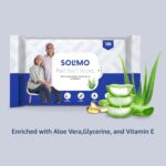 Amazon Brand - Solimo Adult Bed Bath Wipes | Count 80 | 10 Wipes x 8 Packs | With Aloe Vera, Olive Oil & Vitamin E | Advanced Germ Protection | pH Balanced | Alcohol & Parabens Free - Image 3