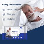 Amazon Brand - Solimo Adult Bed Bath Wipes | Count 80 | 10 Wipes x 8 Packs | With Aloe Vera, Olive Oil & Vitamin E | Advanced Germ Protection | pH Balanced | Alcohol & Parabens Free - Image 5
