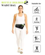 GOTEO Waterproof Waist Bag with Water Bottle Holder & Earphone Slot, Crossbody Fanny Pack with Mobile Phone Holder & Adjustable Strap for Men and Women - Travel, Sports, Cycling, Running - Image 4