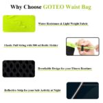 GOTEO Waterproof Waist Bag with Water Bottle Holder & Earphone Slot, Crossbody Fanny Pack with Mobile Phone Holder & Adjustable Strap for Men and Women - Travel, Sports, Cycling, Running - Image 5