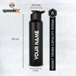 Speedex Stainless Steel Water Bottle 1 Ltr For Kids, Boys, Girls, 1 Litre Bottles for Gym, Sports, Fridge Use, School & Office - 1000ml, Black Colour, Sipper Cap - Image 3