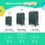American Tourister Ivy 2.0 | Medium Size Check-in Trolley Bag (68 cm) | 360° 8 Wheel Travel Luggage | Hard Case Polypropylene (PP) Suitcase | Combination Lock | Dark Forest - Image 6