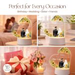 Islamic Couple Acrylic LED Lamp | Personalized Name Muslim Wedding Nikah Gift Night Light | Elegant Calligraphy Bedroom Decor Warm White Glow USB Powered Table Lamp | (5.5x5.5 Inch) - Image 6