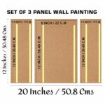 SAF Islamic religious Paintings for Wall Decoration - Set Of 3, 3d modern art Painting for Living Room Large Size with Frames for Home Decoration, Hotel, Office painting 50.8 cm x 30.48 cm A-JM-36061 - Image 4