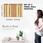 SAF Islamic religious Paintings for Wall Decoration - Set Of 3, 3d modern art Painting for Living Room Large Size with Frames for Home Decoration, Hotel, Office painting 50.8 cm x 30.48 cm A-JM-36061 - Image 5