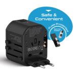 Ceptics Universal Travel Adapter - 3 in 1 Worldwide Travel Adapter, Universal Plug Socket and 2 x USB, with 2.4A, International Travel Adapter - Image 8
