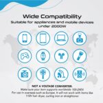 Ceptics Universal Travel Adapter - 3 in 1 Worldwide Travel Adapter, Universal Plug Socket and 2 x USB, with 2.4A, International Travel Adapter - Image 9