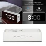 Digital Alarm Clock, LED Display Clock Best Makeup Bedroom Mirror Travel Alarm Office Bedroom Clock, Alarm Clock with Snooze, Dimmer Control, Support Battery Powered - Image 4